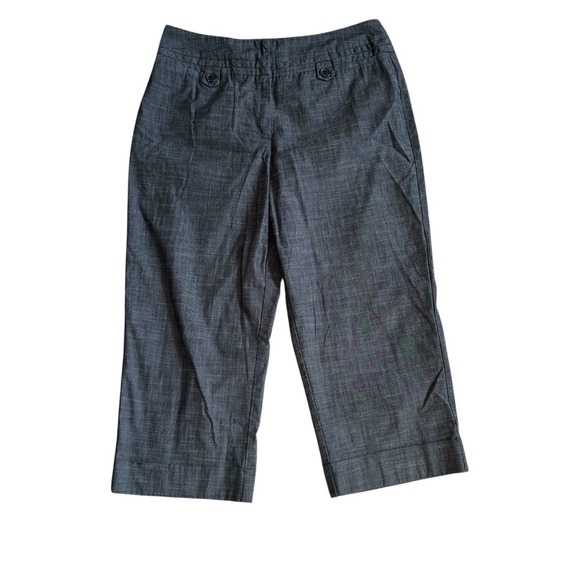 Harve Benard Charcoal Cotton Blend Capri Trousers Womens 10 - Picture 1 of 7